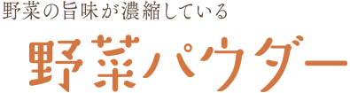 旨味が濃縮している野菜パウダー